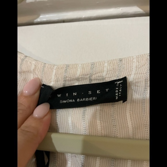 Simona Barbieri TWin Set Cream Dress Size Small - Picture 7 of 8